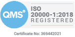 ISO 20000 1 2018 badge white