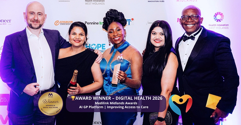CheckUp Health Wins Advances in Digital Health Award at Medilink Midlands Business Awards 2026 Blog Feature